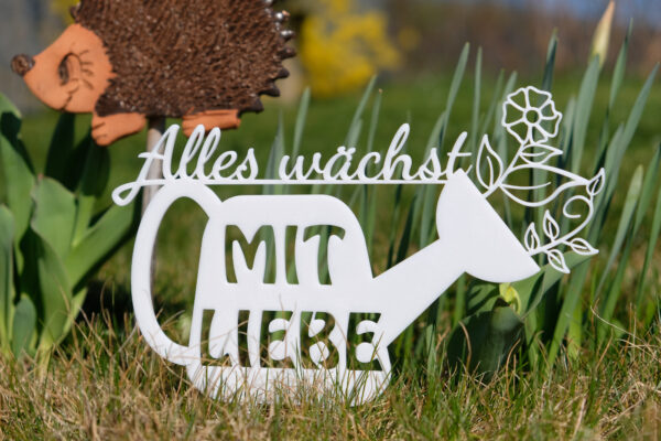 Gartenstecker - "Alles wächst mit Liebe" – Bild 3