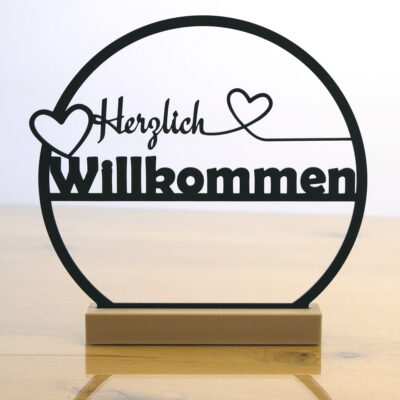 Ständerschild - "Herzlich Willkommen"