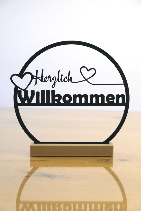 Ständerschild - "Herzlich Willkommen"