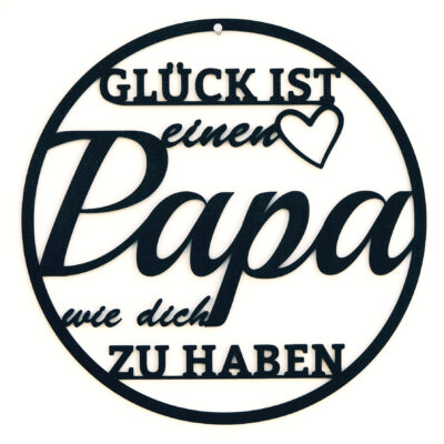 Türschild – „Papa Glück“