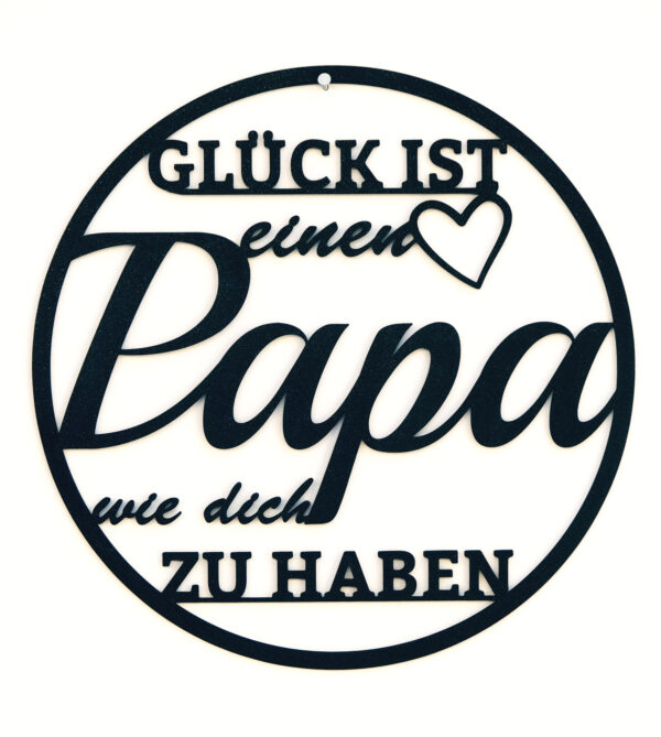 Türschild – „Papa Glück“