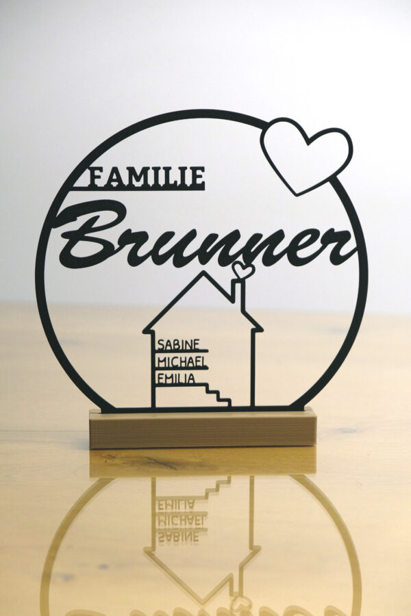 Ständerschild - "Familie mit Haus" – Bild 2