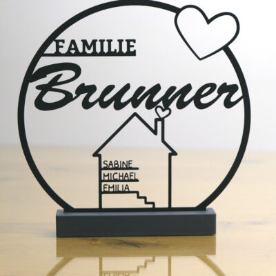 Ständerschild - "Familie mit Haus"