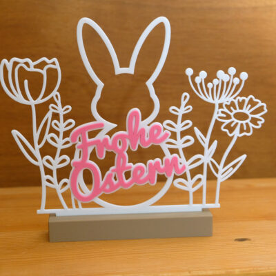 Ständerschild - "Frohe Ostern Blumen"